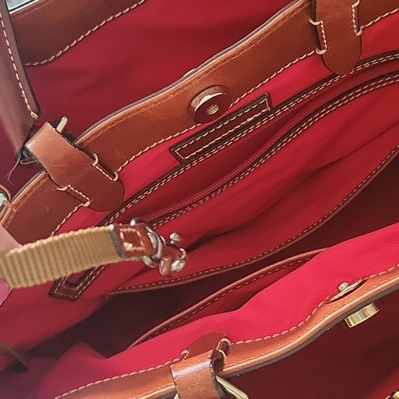 Dooney & Bourke White/Light Blue Lizard Satchel - Picture 8 of 17